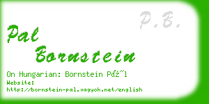 pal bornstein business card